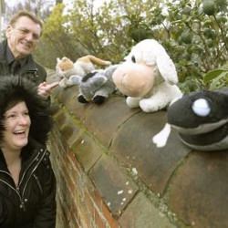 Picture Of On a bear hunt: Mystery toy fan bemuses residents by scattering teddy bears round estate